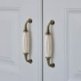 thumbnail image 6 of TOP-MAX 4PCS Zinc Alloy Cabinet Handle Cabinet Pulls with Ceramic Marbling Design White, 6 of 8