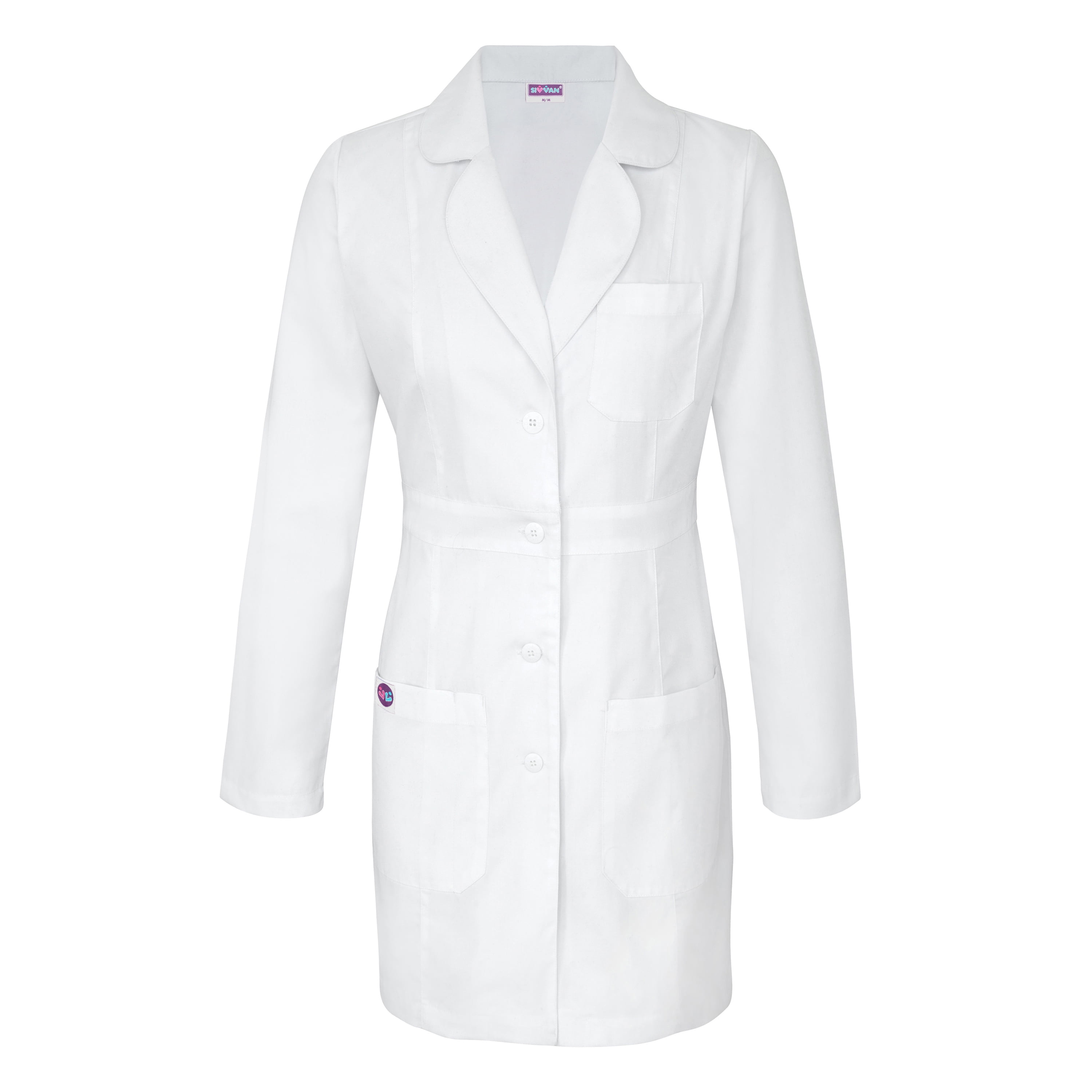 Sivvan Women's Lab Coat 33" Length with Adjustable Belt