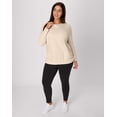 thumbnail image 5 of Hanes Just My Size EcoSmart Women's Fleece Sweatshirt, V-Notch (Plus ) Champagne Frost 1X, 5 of 5
