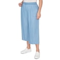 thumbnail image 3 of Alfred Dunner Womens Plus-Size Wide Leg Patch Pocket Ankle Pant, 3 of 4