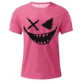 thumbnail image 4 of Blusas y camisas de manga corta con cuello redondo para hombre, blusas casuales de verano a la moda con cuello redondo y estampado para hombre., 4 of 4