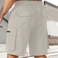 thumbnail image 5 of Domuza Mens Cargo Shorts Classic Stretch Waist Work Shorts Drawstring Multi Pockets Outdoor Camping Travel Hiking Short Complexion 2XL, 5 of 5