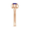 thumbnail image 3 of Angara Natural 0.9 Ct. Tanzanite Solitaire Ring in 14K Rose Gold for Women (Ring Size: 11.5), 3 of 9