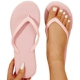 thumbnail image 3 of ibiyuan Womens Flip Flops with Arch Support Thong Sandals for Women Non- Woven Sole Shower Slippers Cushioned Orthofeet Shoes for Women for Summer Beach, 3 of 8