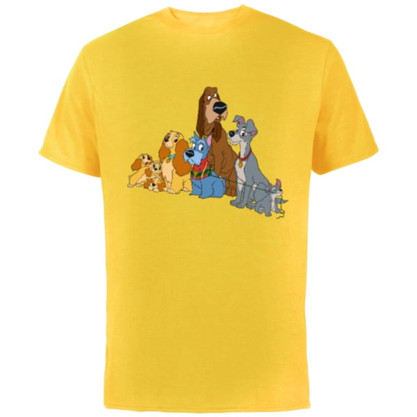 ★WAIKEI★ Lady and the Tramp Printed Short Sleeve T-Shirt C Disney Lady and the Tramp Dogs - Short Sleeve T-Shirt for