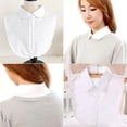 thumbnail image 5 of KuKuZhu Women Cotton Fake Collar Decoration Blouse Detachable Shirt Collar Sweater False Collars Lapel Top Women Apparel Accessories, 5 of 6