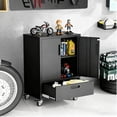thumbnail image 4 of IKIMI Metal Garage Storage Cabinet with Wheels, Lockable Rolling Tool Cabinet with Drawer and Adjustable Shelves for Home Office Utility Room, 4 of 6