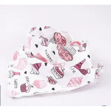 Cotton Newborn Lace Bow Baby Bibs Girls Boys Burp Cloth Infant Bibs Baberos Infant Saliva Towels Toddler Baby Scarf girl ice cream bib