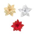 thumbnail image 4 of Inteprter 12 paquetes / lote Agregar encanto con flor de Navidad - Amplia aplicación para cualquier ocasión Flor de imitación de Navidad Kits de decoración para fiestas dorado, 4 of 6