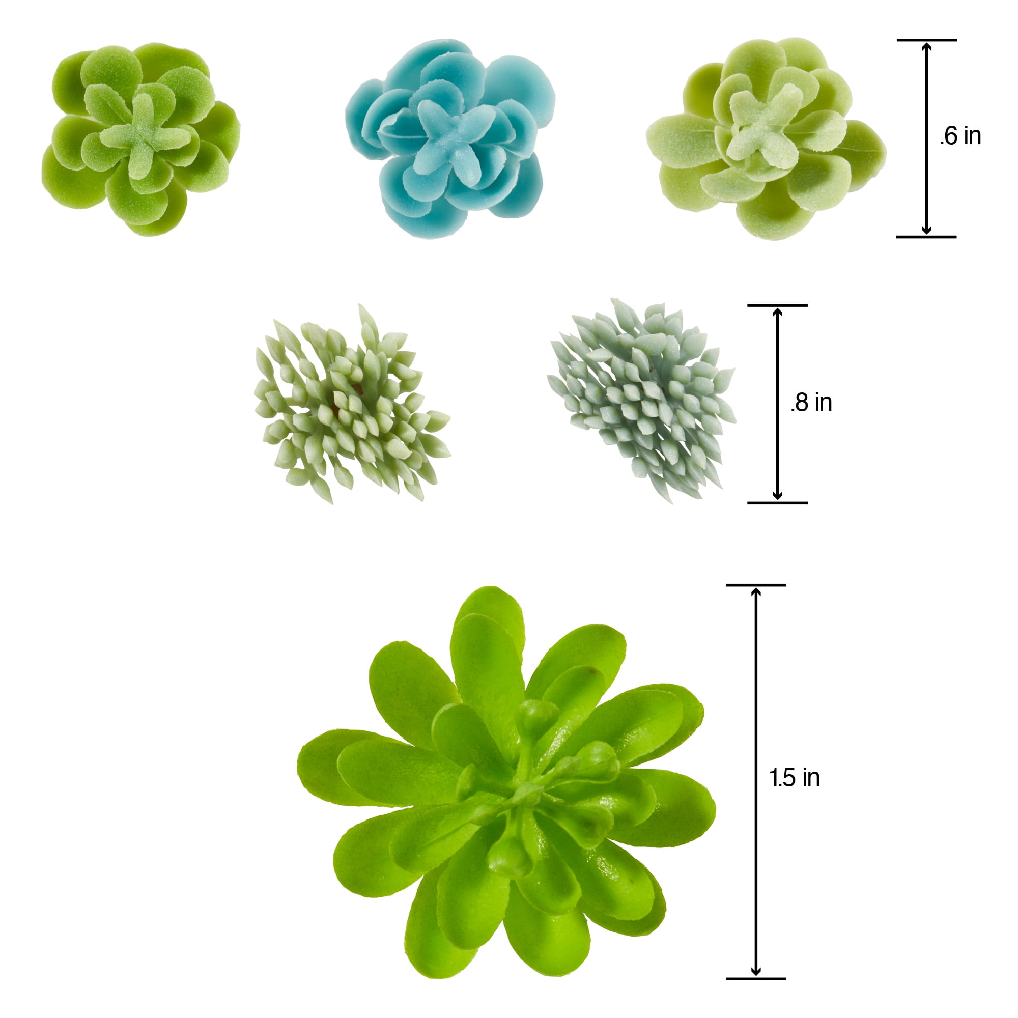 FloraCraft Artificial Succulent Vase Filler 2.8 Ounce Assorted Green (2.8 Ounce)