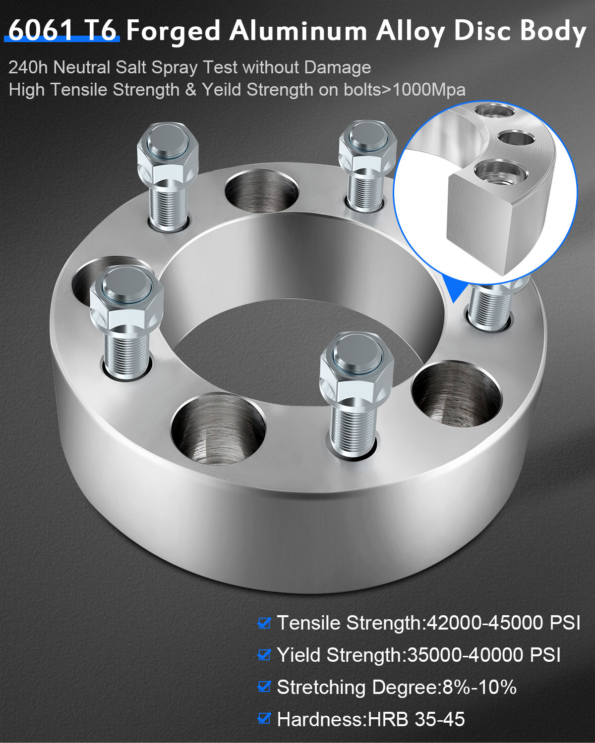 4 PCS 1.5 Inch Wheel Spacers 5x114.3 - Hubcentric Adapters For Ford Crown Victoria, Explorer, Edge