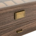 thumbnail image 5 of 24 Slot Leather Watch Box Case Organizer Glass Display Jewelry Storage with Drawer, 5 of 16