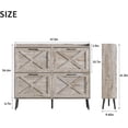 thumbnail image 4 of Vabches 47" Shoe Storage Cabinet with 4 Flip Drawers & 2 Compartment, Hidden Narrow Shoe Rack Cabinet with Adjustable Shelves for Entryway, Hallway, 4 of 12