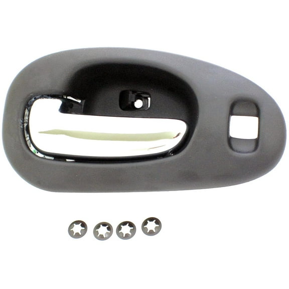 Dorman 82090 Front Driver Side Interior Door Handle for Specific Chrysler Models, Chrome Lever; Carbon Fiber Housing
