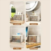 Desktop Storage Boxes 2025 Summer Storage Bins With Lids, Stackable Collapsible Storage Box,Toy Storage,Storage Cabinet With Door,Plastic Bin Box For Organization,containers For Organizing,