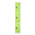 thumbnail image 2 of AdirOffice - Locker - 3 doors - 3 hooks - solid steel - green (pack of 4), 2 of 13