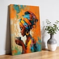 thumbnail image 2 of Colorful Black Woman Drink Coffee Canvas Wall Art for Living Room, African American Wall Decor Framed Artwork Pictures Ready to Hang for Bedroom Office Home Decor, 2 of 9