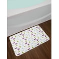 thumbnail image 2 of Golf Bath Mat, Clubs Carts Ball Flag on the Grass Championship Tournaments, Plush Bathroom Decor Mat with Non Slip Backing, 29.5" X 17.5", Lime Green Purple, by Ambesonne, 2 of 2