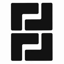 Brady Floor Tape,Black,2 inx5 in,L,PK20 104434