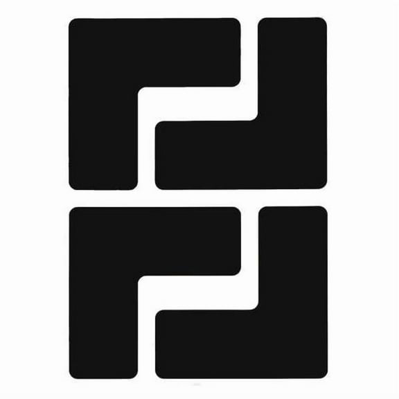 Brady Floor Tape,Black,2 inx5 in,L,PK20 104434