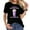 Black, variant on I drank a grimace shake and survived Women's Graphic Tee Shirt - Trendy Short Sleeve Top with Personality Print