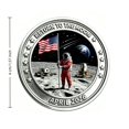 thumbnail image 3 of Program Commemorative Reversible 2 (Obverse: Astronaut On Moon; Reverse: Earth View & " To Deep ") Collectible For Enthusiasts, 3 of 6