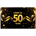thumbnail image 4 of LUUFILx Gold Cheers to 50 Years Banner, Festive Decoration for Milestone Events and Celebrations, Backdrop for Anniversary Parties, Birthday Decors, Event Props, 4 of 9