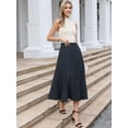 thumbnail image 4 of DARING DIVA Women's A Line Pleated Work Business Flare Skirts X-Small Dark Blue, 4 of 6