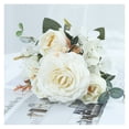 thumbnail image 1 of Hermosas rosas flores artificiales for decoraciones de boda caseras ramo de flores falsas, 1 of 7