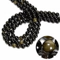 thumbnail image 2 of K-KED Gold Sheen Obsidian Smooth Round Beads 4mm 6mm 8mm 10mm 12mm 15.5" Strand-6 mm, 2 of 8