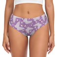 thumbnail image 1 of Fotbe Purple Butterflies Floral Calzones Estampados para Mujer – Ropa Interior de Algodón, Cómoda, Suave y Elástica-4X-Large, 1 of 6