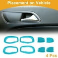 thumbnail image 3 of Cubierta de Tazón de Mango de Puerta Interior para Jeep Renegade 2015-2023 Marco de Decoración de Mango Interior Azul Claro ABS 4 Pcs, 3 of 6