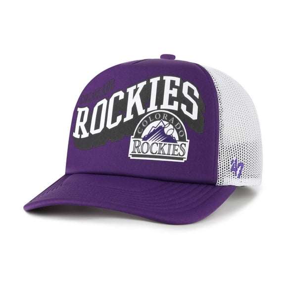 Men's '47 Purple Colorado Rockies Meander Foam Trucker Snapback Hat