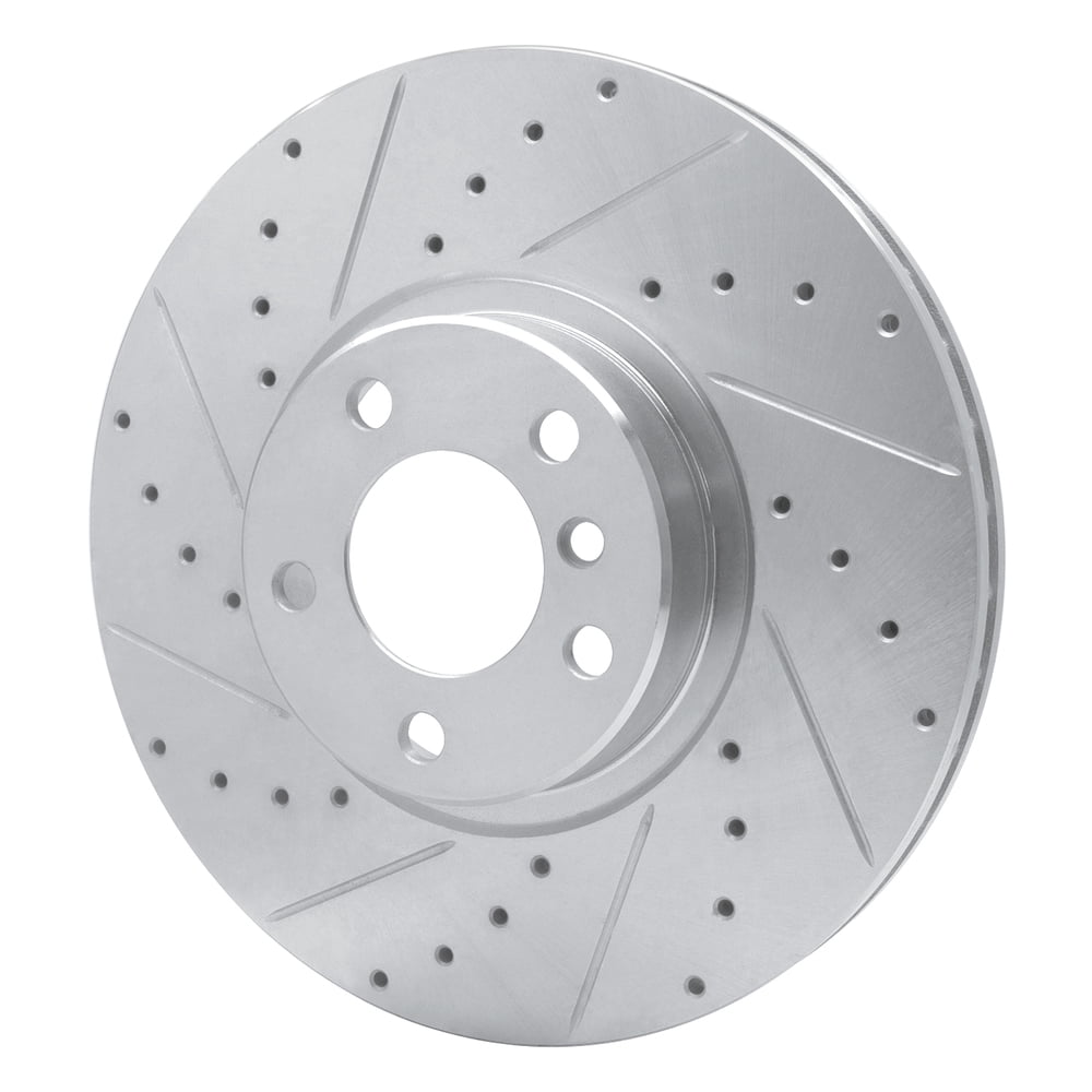Dynamic Friction Company 631-31142L DFC Brake Rotor - Drilled And Slotted - Silver