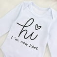 thumbnail image 6 of Newborn Baby Girl Clothes Im New Here Infant Newborn Outfit Cute Toddler Baby Girl Outfits 4PC Set Preemie, 6 of 7