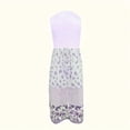 thumbnail image 3 of ZEHJUHAN Women's Plus Size Sleeveless Floral Print Midi Dress Vacation Boho Sundress with Stitching Design Purple，3XL, 3 of 4