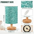 thumbnail image 3 of Green Shiny Teal Bedside Table Lamp LED Warm Lights with USB Charging Port Retro Cylinder Desk Lamps, 3 of 7