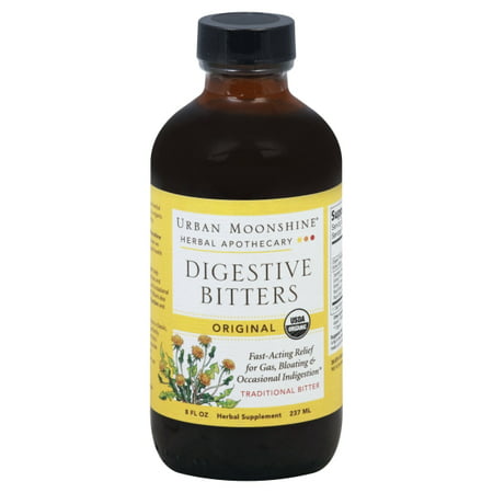 Urban Moonshine Digestive Bitters Original 8.4 fl oz - 200 Servings - Relief for Gas, Bloating, & Occasional