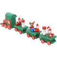 thumbnail image 3 of Tren de Navidad Jadeshay Madera Rojo Verde 21x5cm, 3 of 12