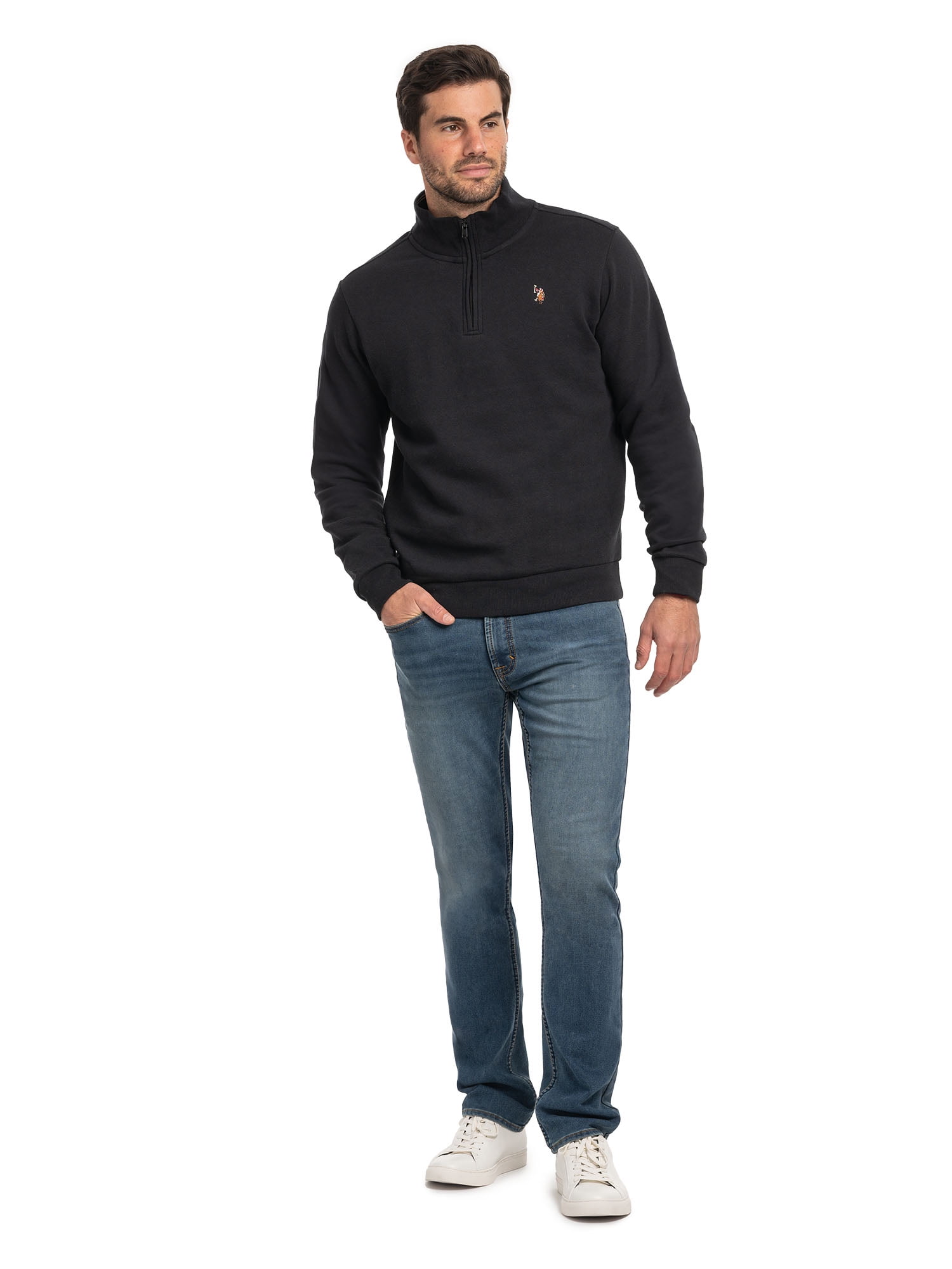U.S. Polo Assn. Men's Fleece Quarter Zip Pullover