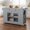 Blue Gray + Natural, variant on Christopher Knight Home 54.33" Mobile Kitchen Island Cart with Power Outlet and Storage, Black + Walnut