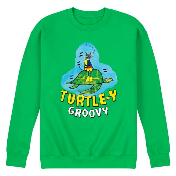Pete The Cat - Turtle-y Groovy - Men's Crew Neck Fleece Pullover