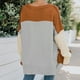 thumbnail image 5 of Suéter De Invierno, Suéter Cómodo Y Transpirable, Suéter Informal, Diseño De Empalme De Cuello Redondo Para Vacaciones Para La Vida Diaria ANGGREK Otros, 5 of 8