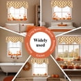 thumbnail image 6 of Lattice Pumpkins Fall Tie Up Valance Curtains for Windows, Kitchen Curtains Window Treatments, Thanksgiving Botanical Farmhouse Short Window Shades Valances for Bedroom Bathroom Cafe 54"x18", 6 of 8