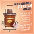 thumbnail image 2 of Máquina para hacer helados Nostalgia Electric Old Fasoned 4L de madera oscura, 2 of 5
