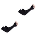 thumbnail image 2 of Guardurnaity 1 par de protección refrigeración mangas de brazo de seda helada seguridad Fitness Body Building protector solar para correr Negro 2piezas, 2 of 6