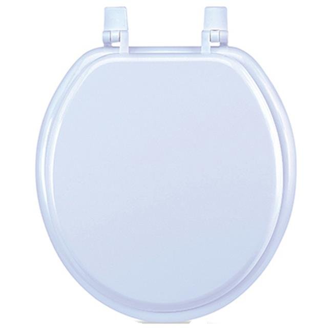 SUNSTONE INTERNATIONAL INC 100-WHT-RD 17' White Wood Toilet Seat
