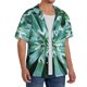 thumbnail image 2 of Balery Teal Cactus Camisa Casual de Manga Corta con Botones para Hombre, Texturizada, Estilo Cubano, para Playa, Verano-4X-Large, 2 of 5