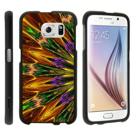 Samsung Galaxy S6 Edge G925, [SNAP SHELL][Matte Black] 1 Piece Snap On Rubberized Hard Plastic Cell Phone Cover with Cool Designs - Kaleidoscopic