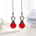 thumbnail image 3 of Nvzi 2 piezas de cadena de tracción para ventilador de techo, color rojo, cadena de tracción para accesorio de iluminación, extensión para ventilador, decorativa, 3 of 4